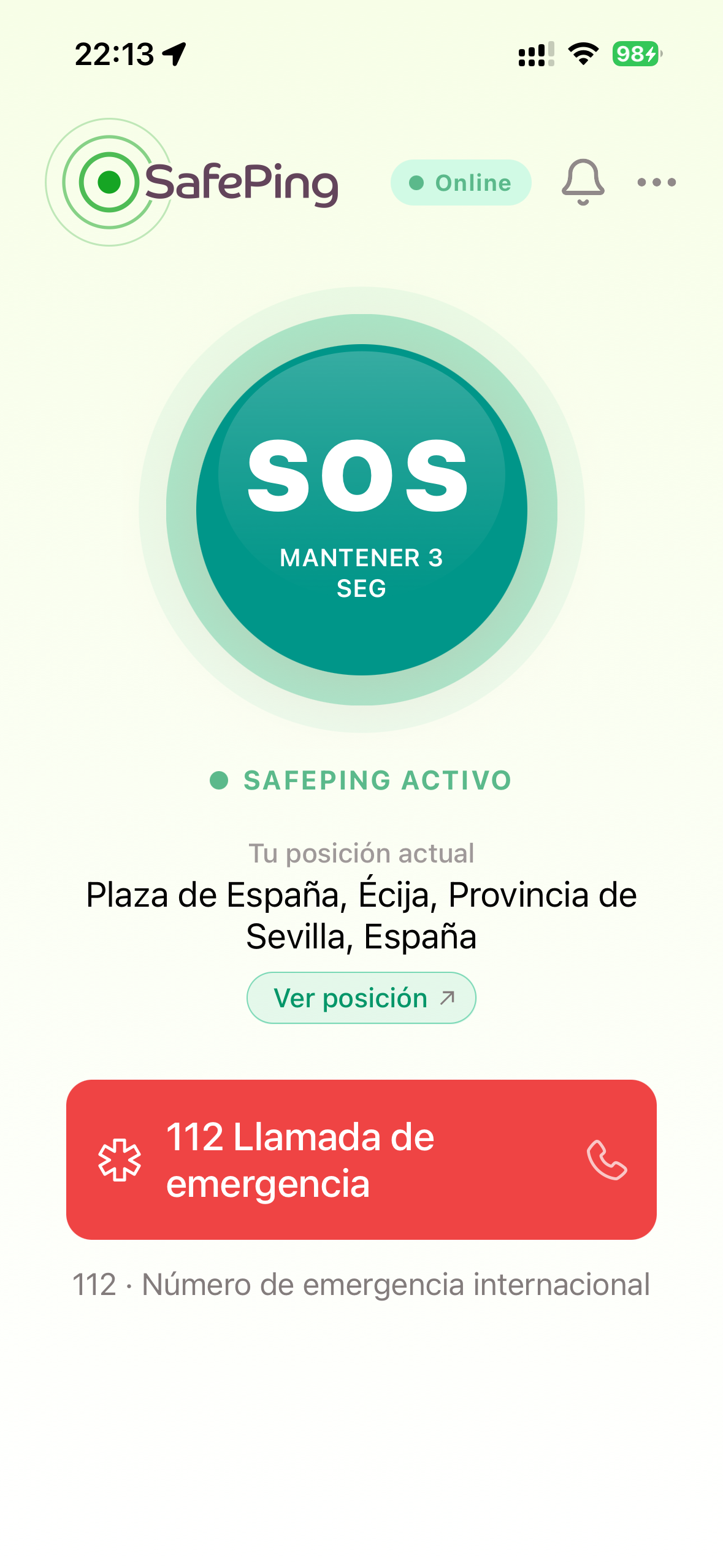 SafePing — Inicio