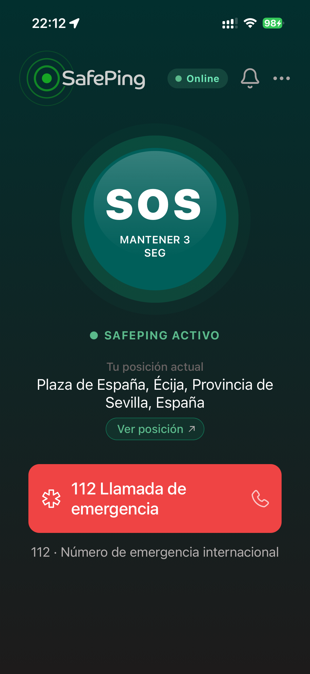 SafePing — Inicio
