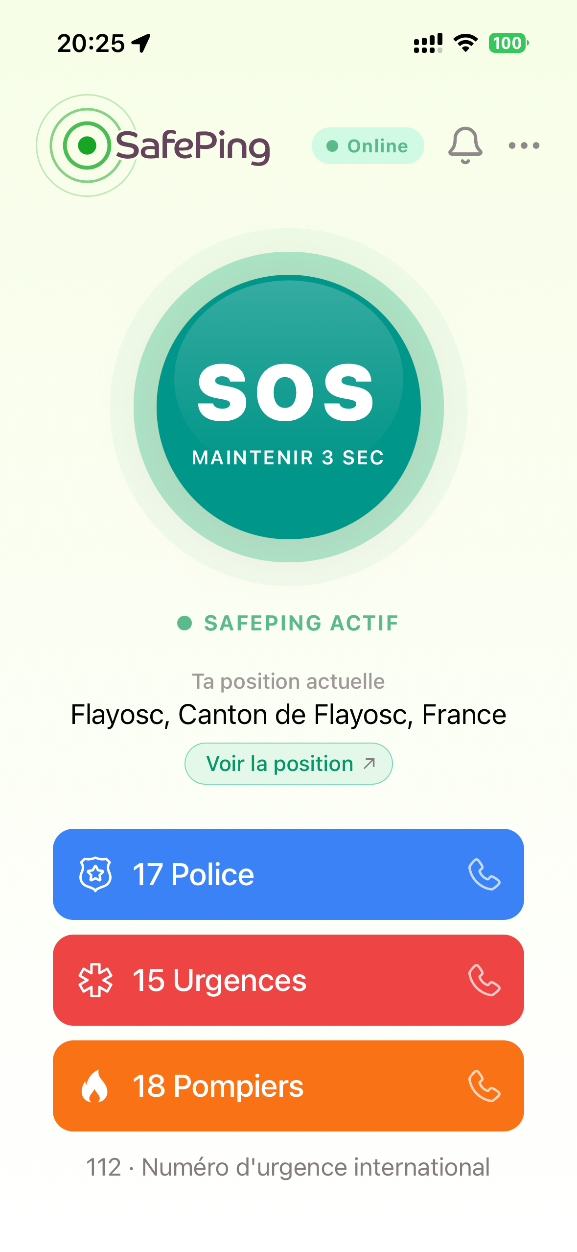 SafePing — Accueil