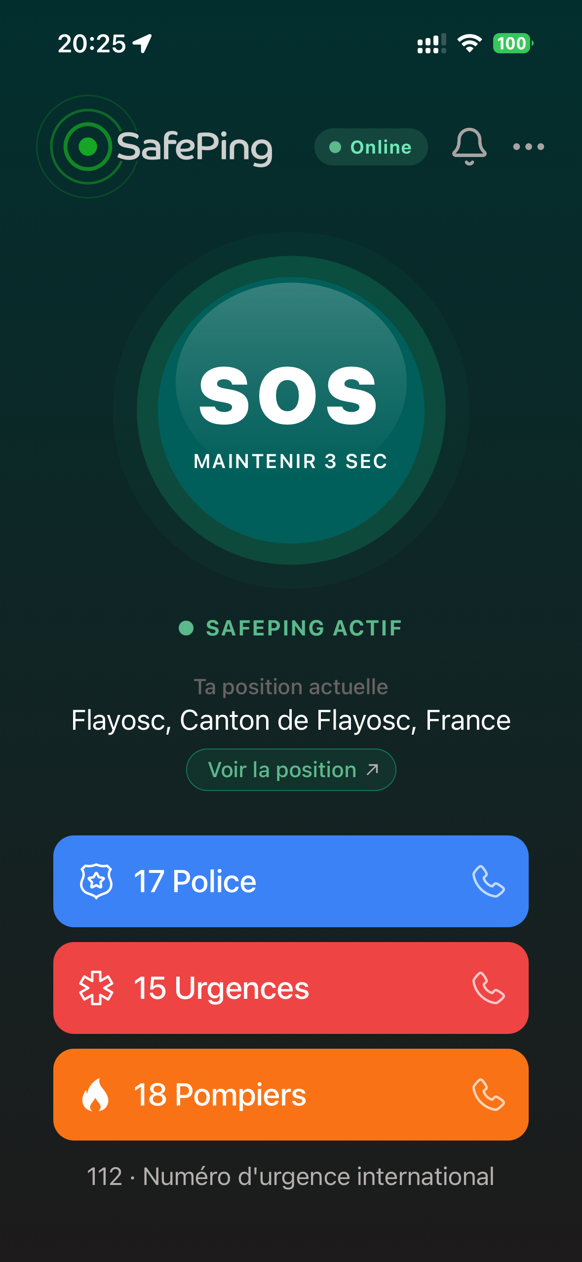 SafePing — Accueil