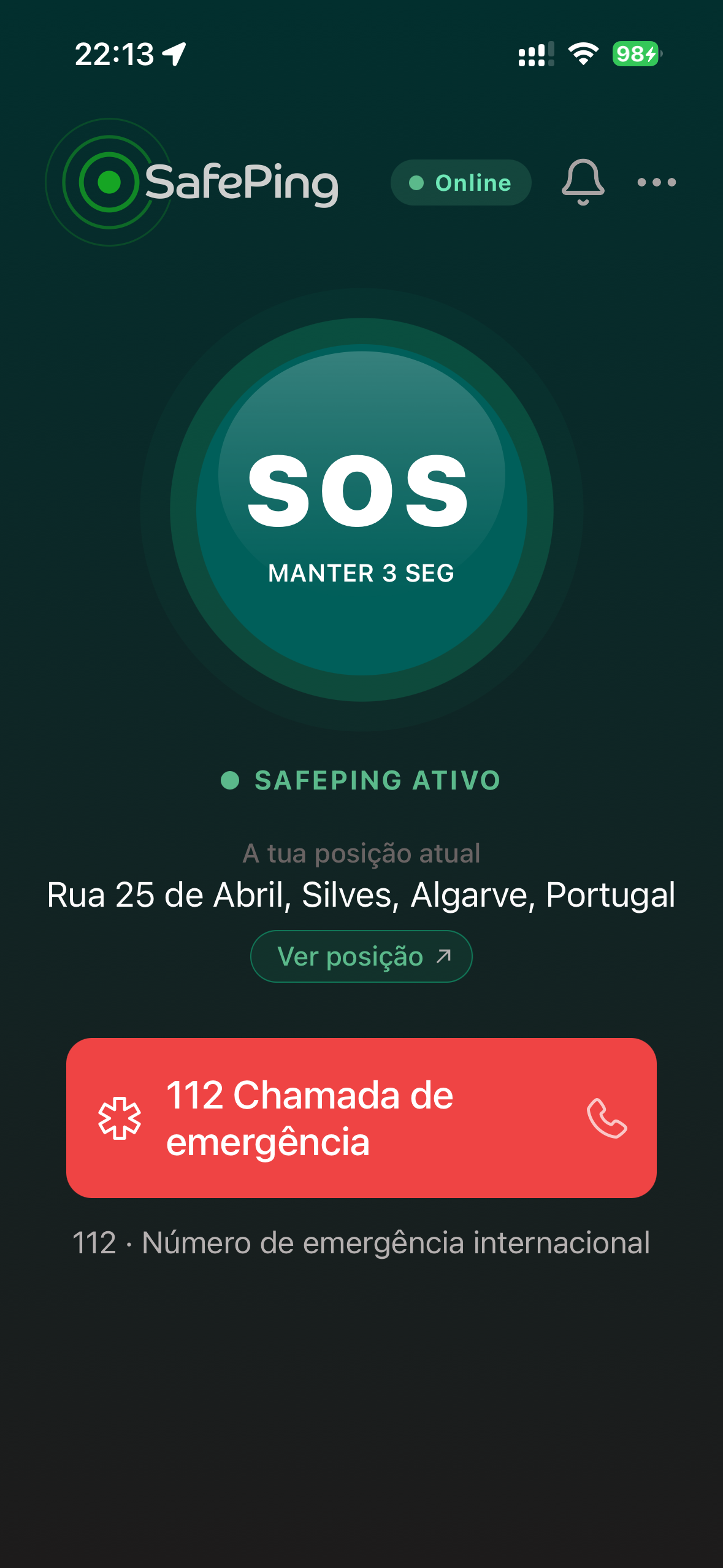 SafePing — Início