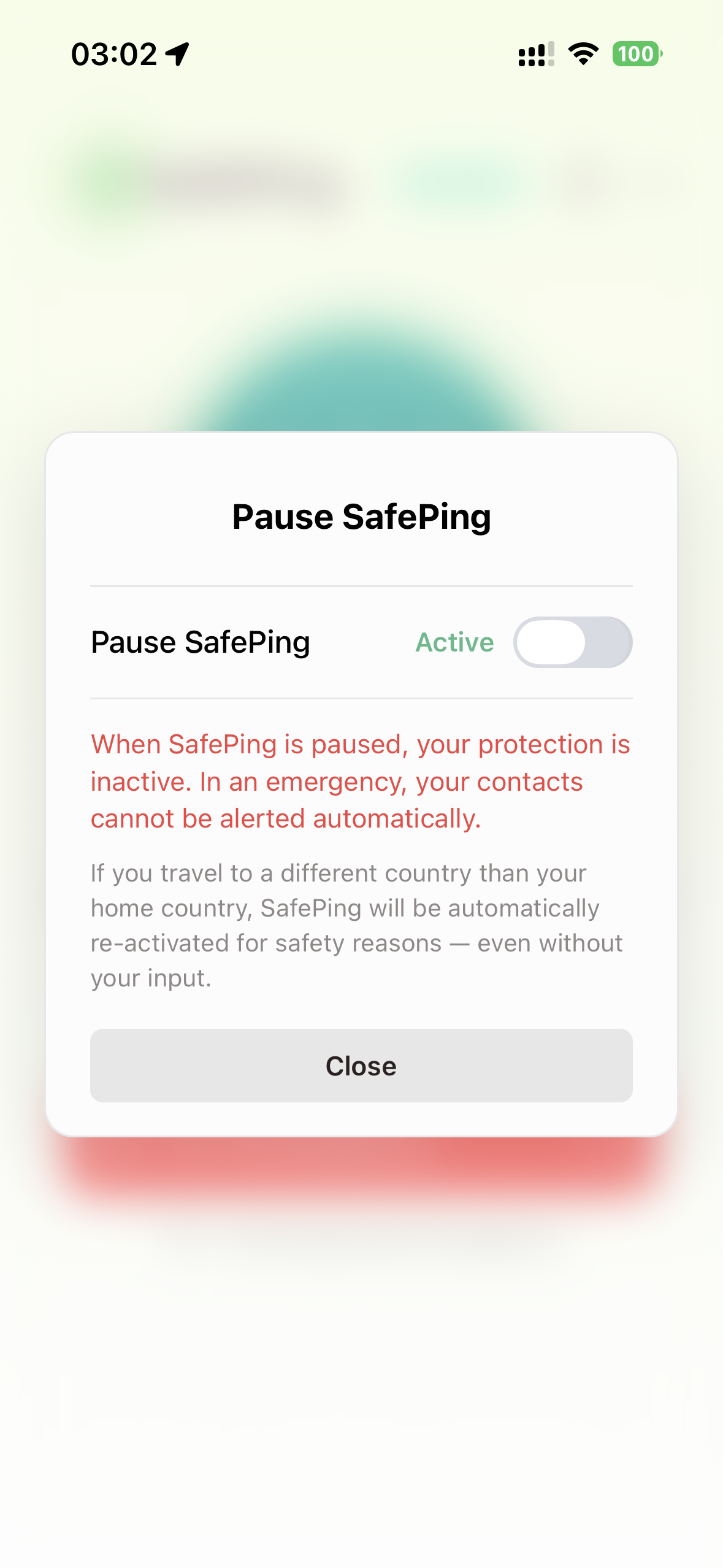 SafePing — Home Mode