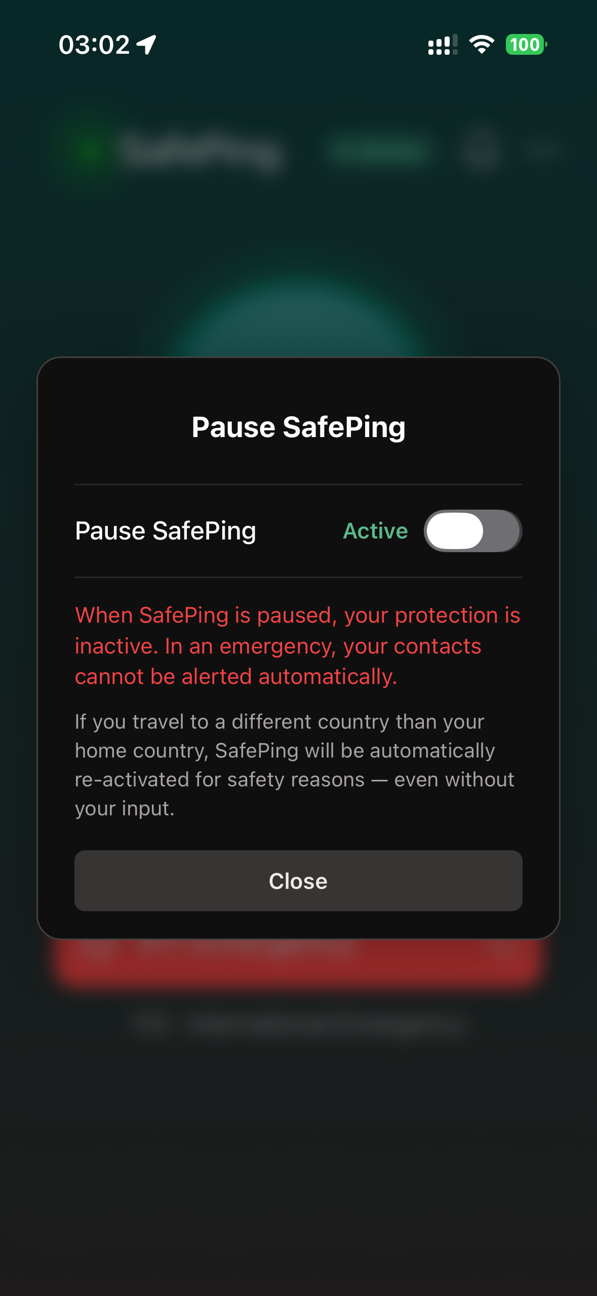 SafePing — Home Mode