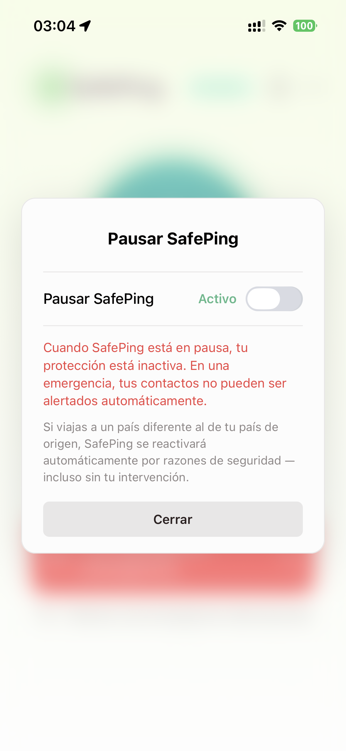 SafePing — Modo Casa