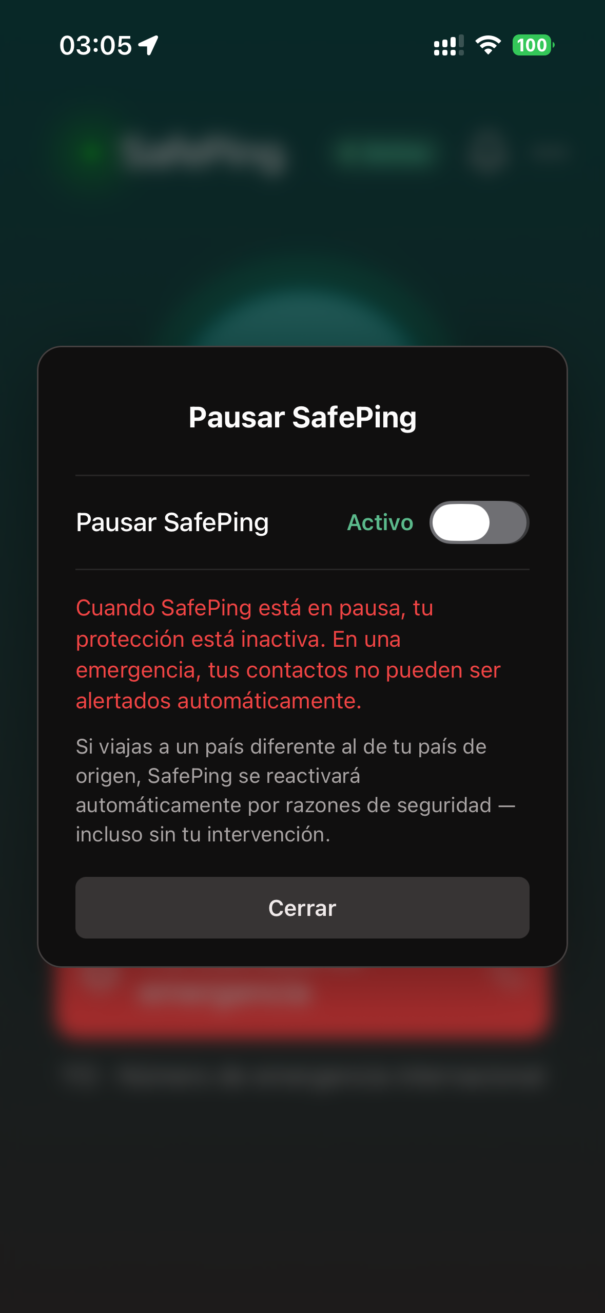 SafePing — Modo Casa