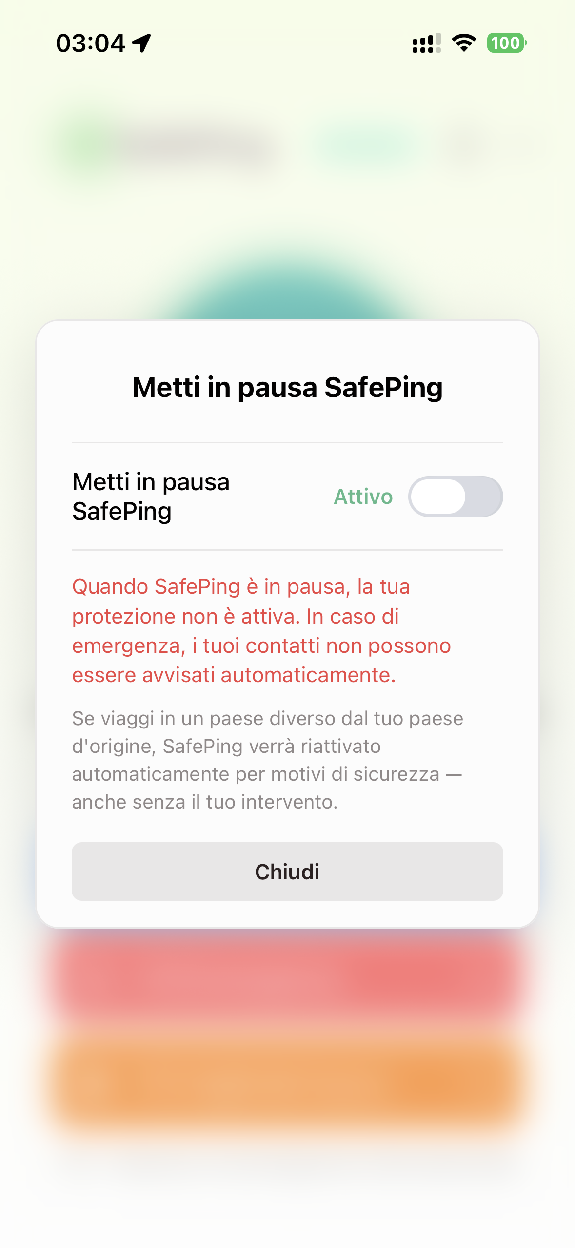 SafePing — Modalità Casa
