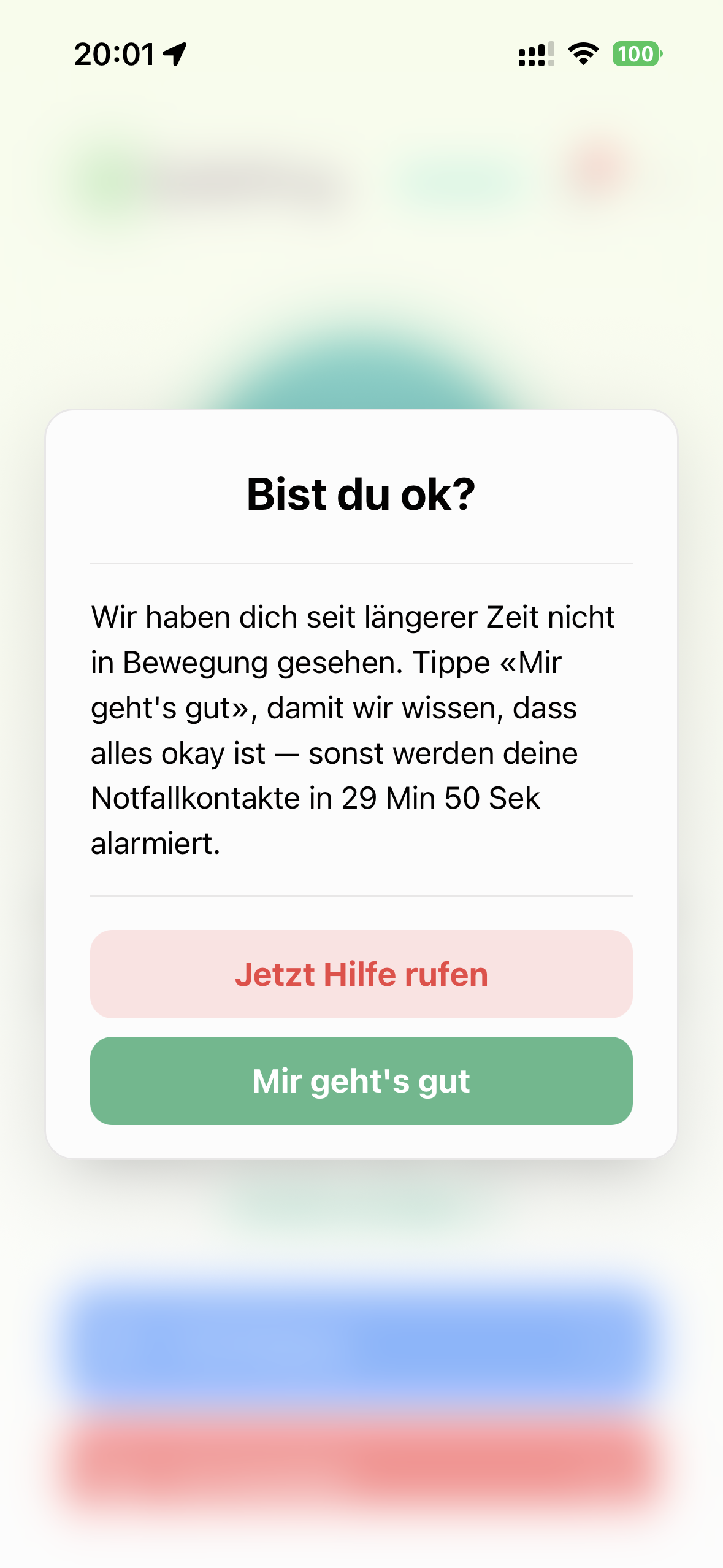 SafePing — Pre-Alarm