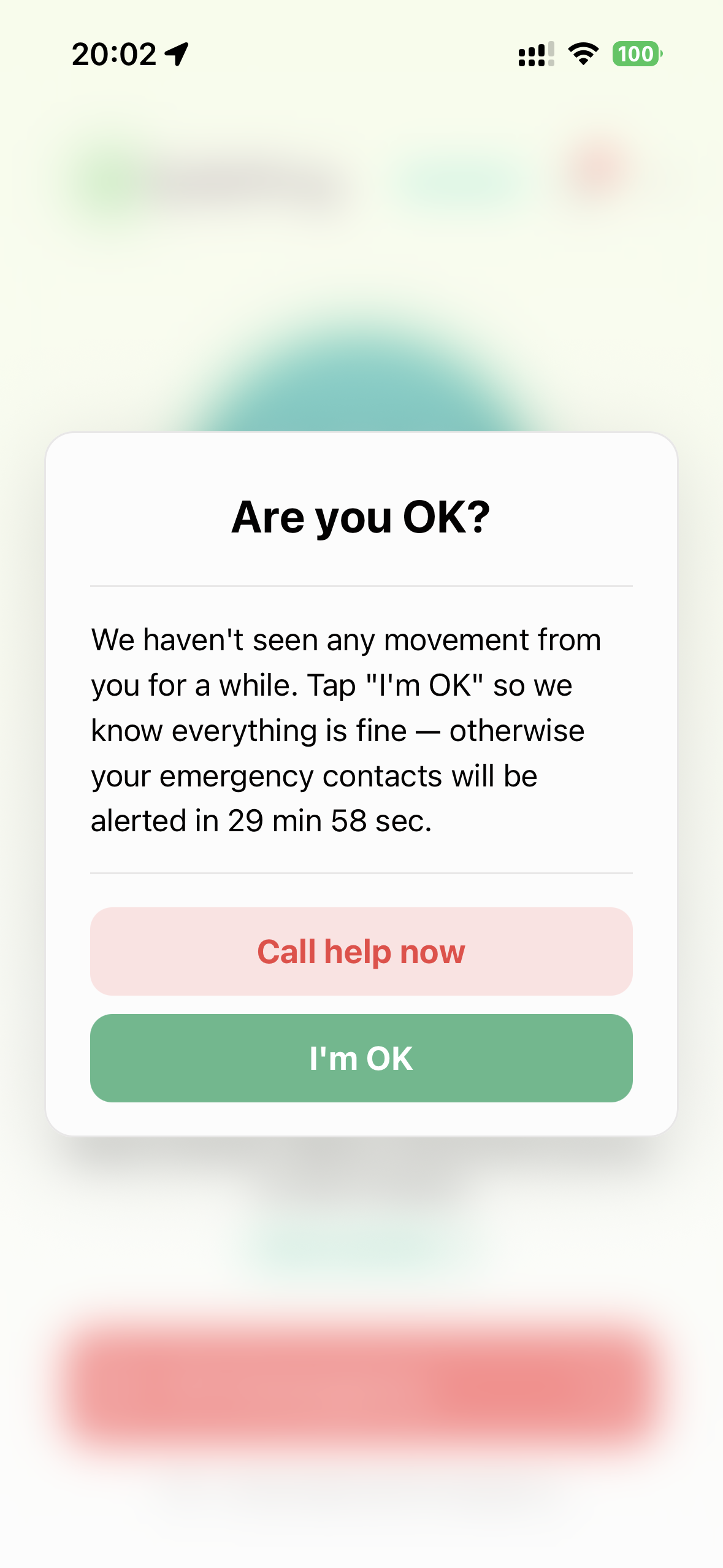 SafePing — Pre-Alarm